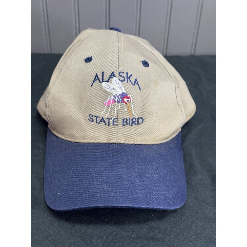 Vintage Alaska Tourist STATE BIRD MOSQUITOES Snapback Trucker‎ Cap Hat